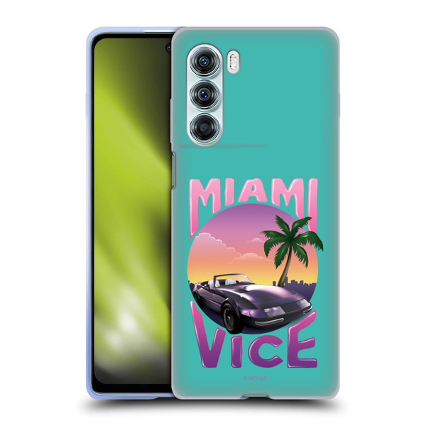 Miami Vice Art Sunset Car Soft Gel Case for Motorola Edge S30 / Moto G200 5G