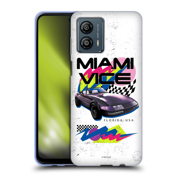 Miami Vice Art Car Soft Gel Case for Motorola Moto G53 5G