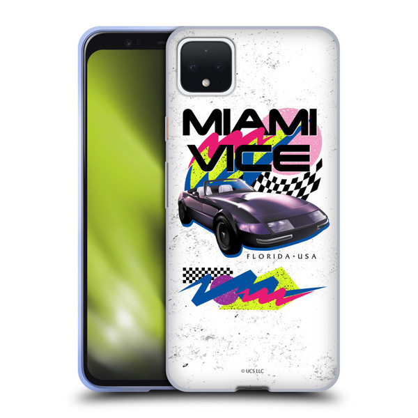 Miami Vice Art Car Soft Gel Case for Google Pixel 4 XL