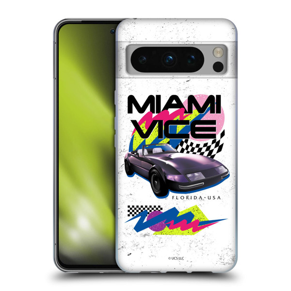 Miami Vice Art Car Soft Gel Case for Google Pixel 8 Pro