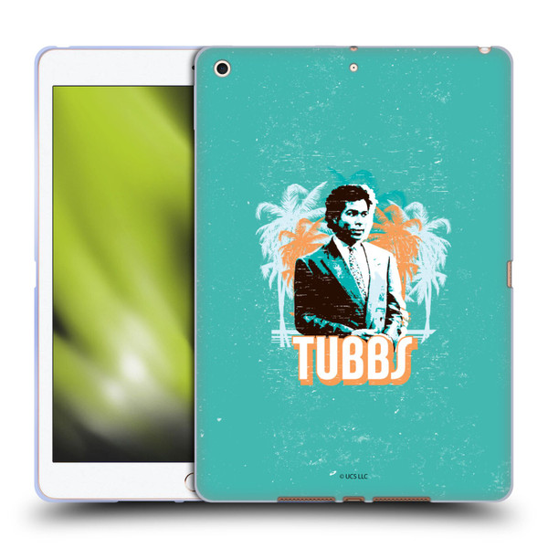 Miami Vice Art Tubbs And Palm Tree Scenery Soft Gel Case for Apple iPad 10.2 2019/2020/2021
