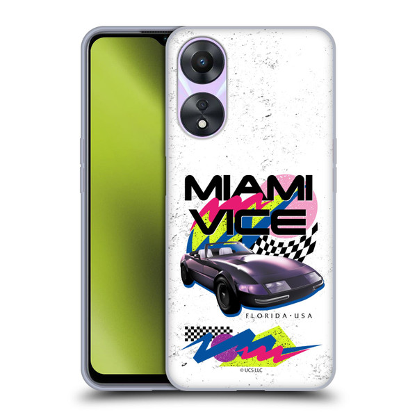Miami Vice Art Car Soft Gel Case for OPPO A78 5G