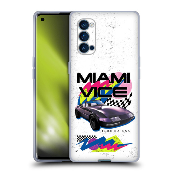 Miami Vice Art Car Soft Gel Case for OPPO Reno 4 Pro 5G