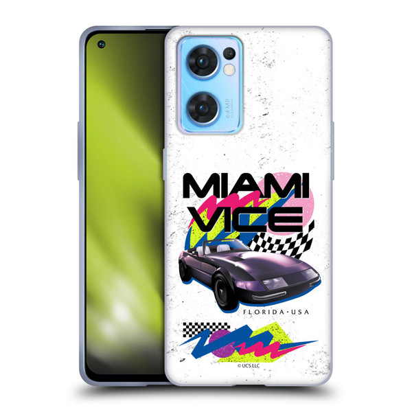 Miami Vice Art Car Soft Gel Case for OPPO Reno7 5G / Find X5 Lite