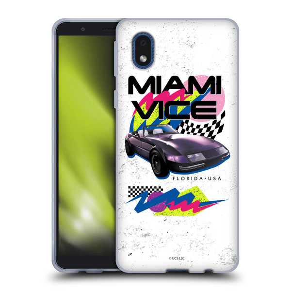 Miami Vice Art Car Soft Gel Case for Samsung Galaxy A01 Core (2020)