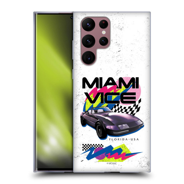 Miami Vice Art Car Soft Gel Case for Samsung Galaxy S22 Ultra 5G