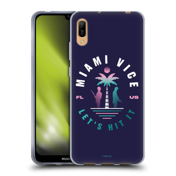 Miami Vice Graphics Let's Hit It Soft Gel Case for Huawei Y6 Pro (2019)