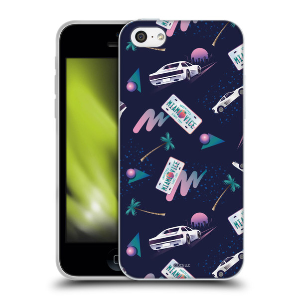 Miami Vice Graphics Pattern Soft Gel Case for Apple iPhone 5c