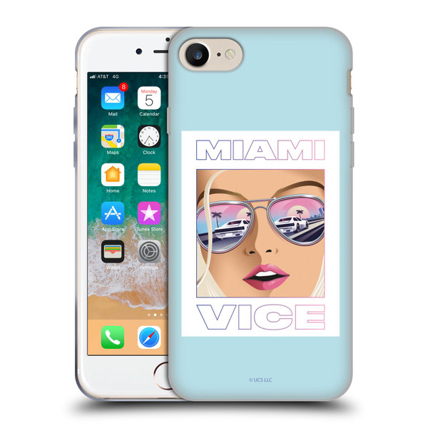 Miami Vice Graphics Reflection Soft Gel Case for Apple iPhone 7 / 8 / SE 2020 & 2022