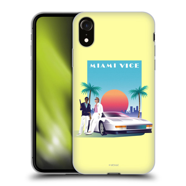 Miami Vice Graphics Poster Soft Gel Case for Apple iPhone XR