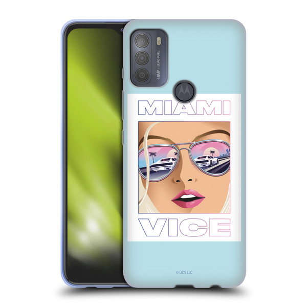 Miami Vice Graphics Reflection Soft Gel Case for Motorola Moto G50