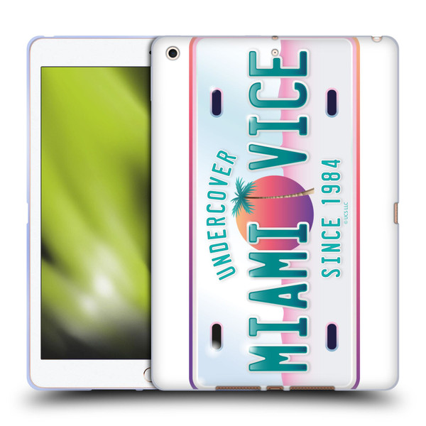 Miami Vice Graphics Uncover Plate Soft Gel Case for Apple iPad 10.2 2019/2020/2021