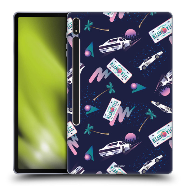 Miami Vice Graphics Pattern Soft Gel Case for Samsung Galaxy Tab S8 Plus