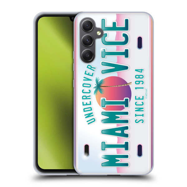 Miami Vice Graphics Uncover Plate Soft Gel Case for Samsung Galaxy A34 5G