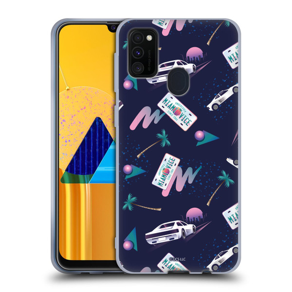 Miami Vice Graphics Pattern Soft Gel Case for Samsung Galaxy M30s (2019)/M21 (2020)