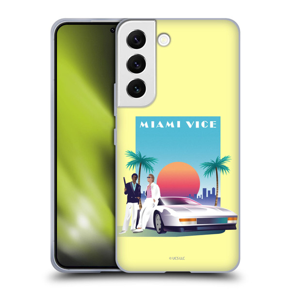 Miami Vice Graphics Poster Soft Gel Case for Samsung Galaxy S22 5G