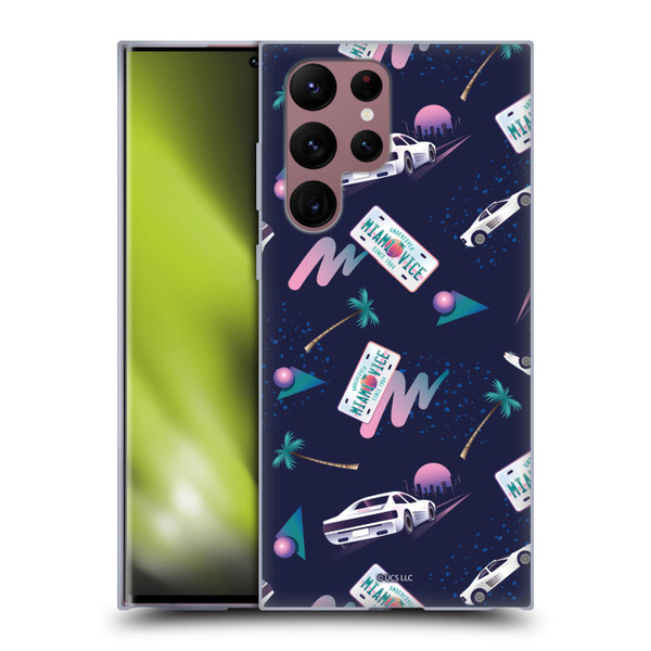 Miami Vice Graphics Pattern Soft Gel Case for Samsung Galaxy S22 Ultra 5G
