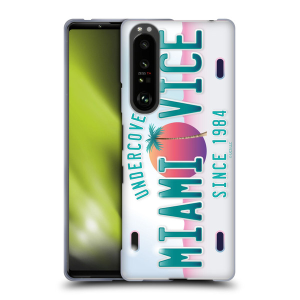 Miami Vice Graphics Uncover Plate Soft Gel Case for Sony Xperia 1 III