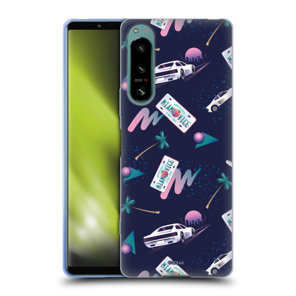 Miami Vice Graphics Pattern Soft Gel Case for Sony Xperia 5 IV