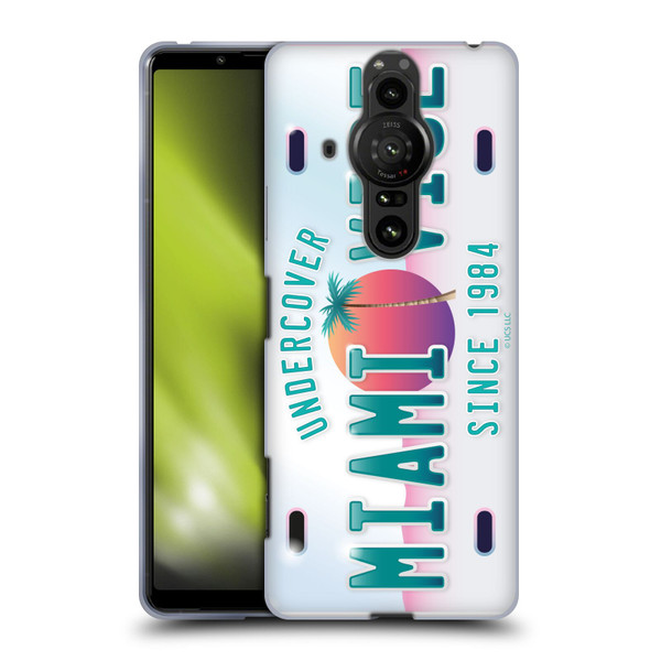 Miami Vice Graphics Uncover Plate Soft Gel Case for Sony Xperia Pro-I