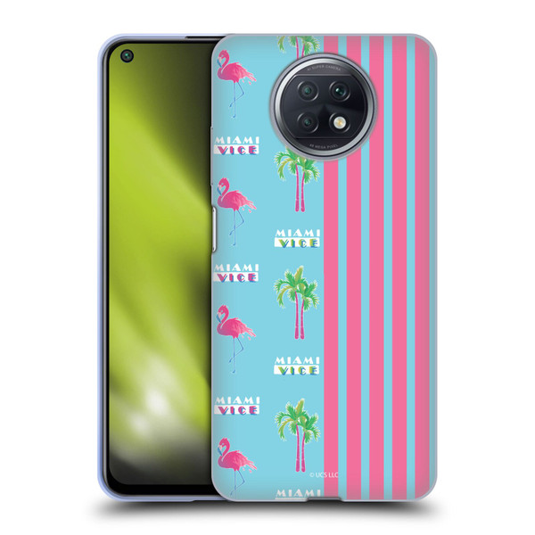 Miami Vice Graphics Half Stripes Pattern Soft Gel Case for Xiaomi Redmi Note 9T 5G