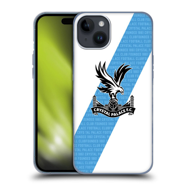 Crystal Palace FC 2023/24 Crest Kit Away Soft Gel Case for Apple iPhone 15 Plus