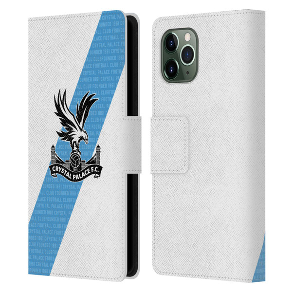 Crystal Palace FC 2023/24 Crest Kit Away Leather Book Wallet Case Cover For Apple iPhone 11 Pro