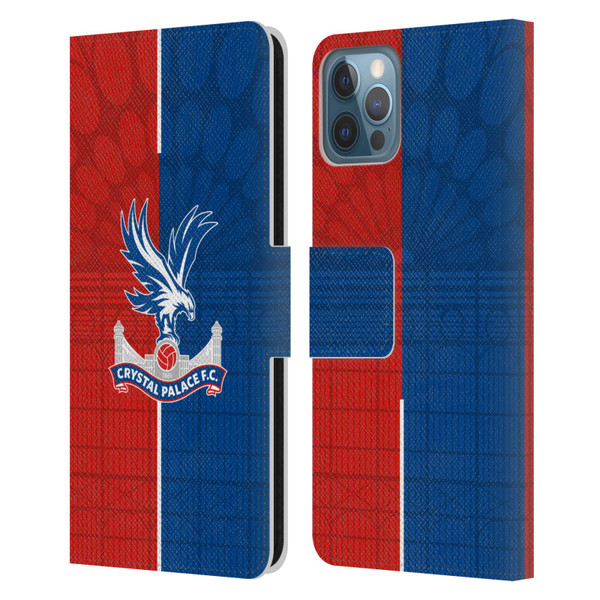 Crystal Palace FC 2023/24 Crest Kit Home Leather Book Wallet Case Cover For Apple iPhone 12 / iPhone 12 Pro