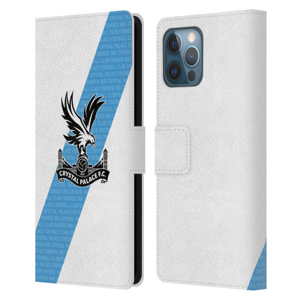 Crystal Palace FC 2023/24 Crest Kit Away Leather Book Wallet Case Cover For Apple iPhone 12 Pro Max