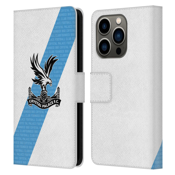 Crystal Palace FC 2023/24 Crest Kit Away Leather Book Wallet Case Cover For Apple iPhone 14 Pro