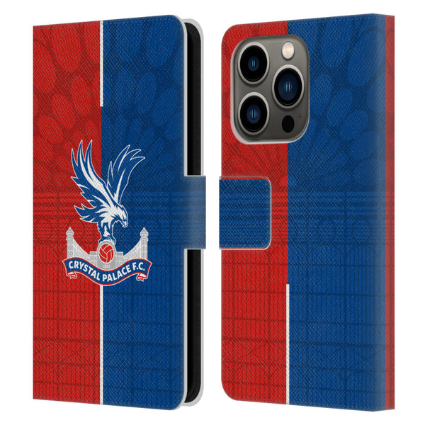 Crystal Palace FC 2023/24 Crest Kit Home Leather Book Wallet Case Cover For Apple iPhone 14 Pro