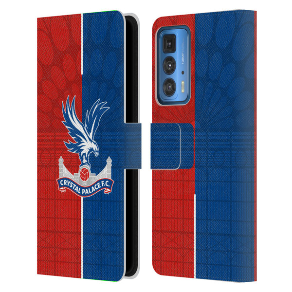 Crystal Palace FC 2023/24 Crest Kit Home Leather Book Wallet Case Cover For Motorola Edge (2022)