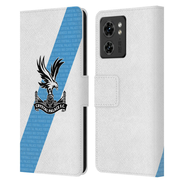Crystal Palace FC 2023/24 Crest Kit Away Leather Book Wallet Case Cover For Motorola Moto Edge 40