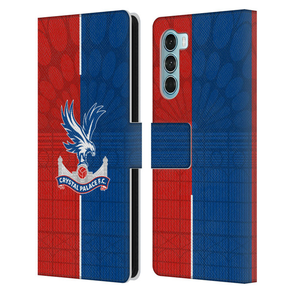 Crystal Palace FC 2023/24 Crest Kit Home Leather Book Wallet Case Cover For Motorola Edge S30 / Moto G200 5G