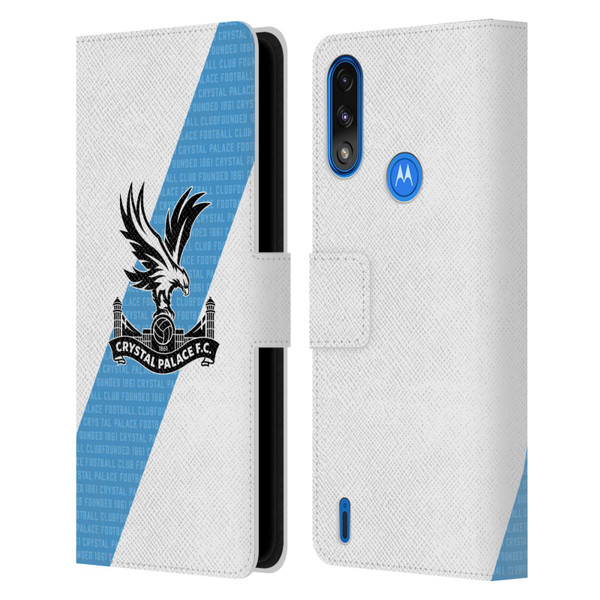 Crystal Palace FC 2023/24 Crest Kit Away Leather Book Wallet Case Cover For Motorola Moto E7 Power / Moto E7i Power