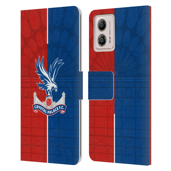 Crystal Palace FC 2023/24 Crest Kit Home Leather Book Wallet Case Cover For Motorola Moto G53 5G