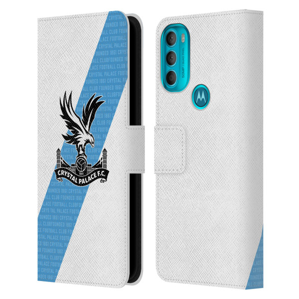 Crystal Palace FC 2023/24 Crest Kit Away Leather Book Wallet Case Cover For Motorola Moto G71 5G