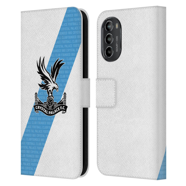 Crystal Palace FC 2023/24 Crest Kit Away Leather Book Wallet Case Cover For Motorola Moto G82 5G