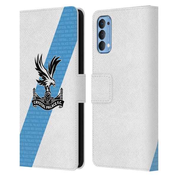 Crystal Palace FC 2023/24 Crest Kit Away Leather Book Wallet Case Cover For OPPO Reno 4 5G