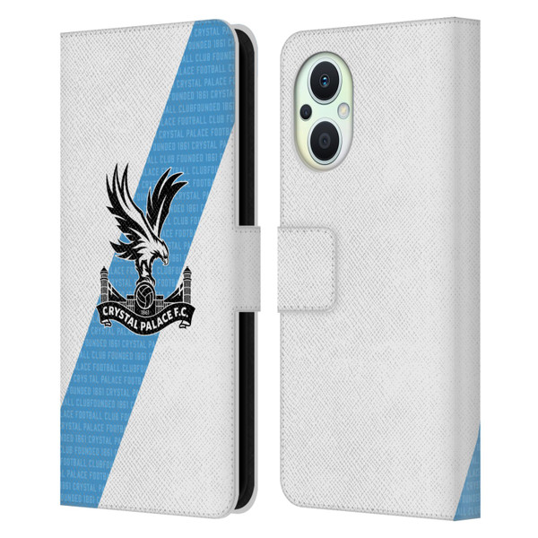Crystal Palace FC 2023/24 Crest Kit Away Leather Book Wallet Case Cover For OPPO Reno8 Lite