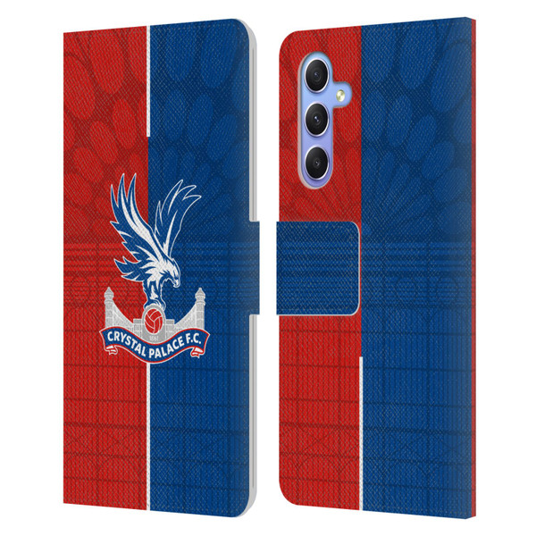 Crystal Palace FC 2023/24 Crest Kit Home Leather Book Wallet Case Cover For Samsung Galaxy A34 5G
