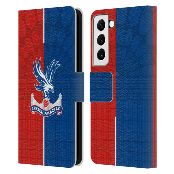 Crystal Palace FC 2023/24 Crest Kit Home Leather Book Wallet Case Cover For Samsung Galaxy S22 5G