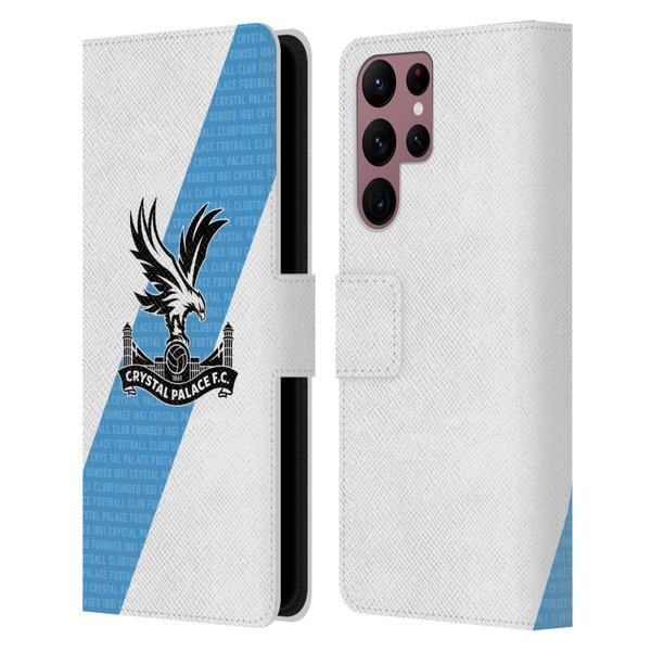 Crystal Palace FC 2023/24 Crest Kit Away Leather Book Wallet Case Cover For Samsung Galaxy S22 Ultra 5G