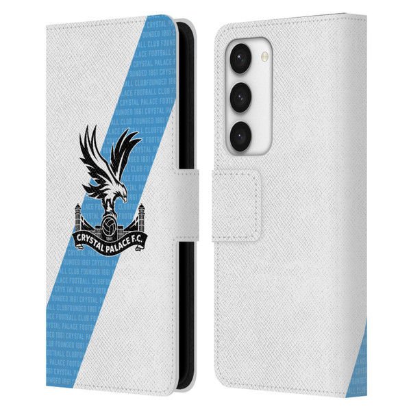 Crystal Palace FC 2023/24 Crest Kit Away Leather Book Wallet Case Cover For Samsung Galaxy S23 5G