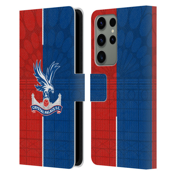 Crystal Palace FC 2023/24 Crest Kit Home Leather Book Wallet Case Cover For Samsung Galaxy S23 Ultra 5G