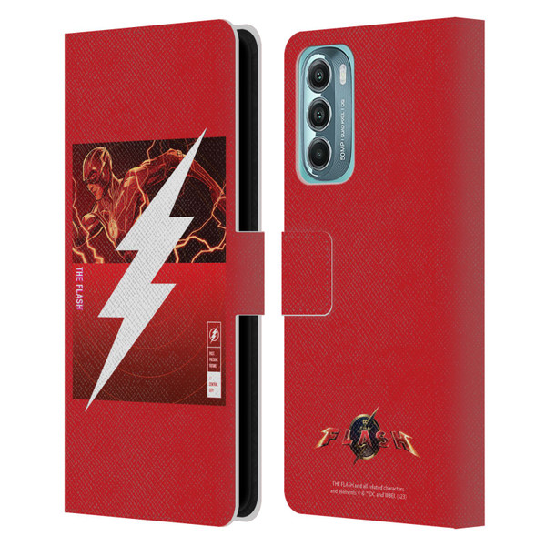 The Flash 2023 Graphics Barry Allen Logo Leather Book Wallet Case Cover For Motorola Moto G Stylus 5G (2022)