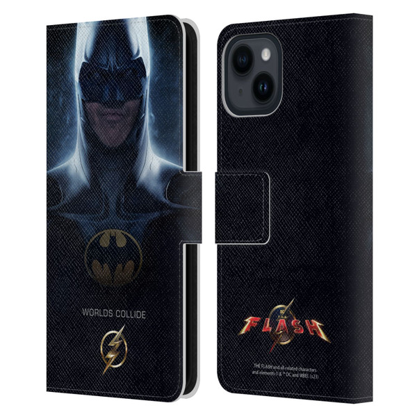 The Flash 2023 Poster Batman Leather Book Wallet Case Cover For Apple iPhone 15