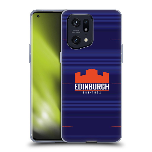 Edinburgh Rugby 2023/24 Crest Kit Home Soft Gel Case for OPPO Find X5 Pro