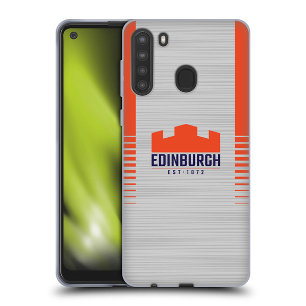 Edinburgh Rugby 2023/24 Crest Kit Away Soft Gel Case for Samsung Galaxy A21 (2020)