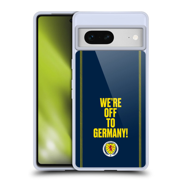 Scotland National Football Team Graphics We're Off To Germany Soft Gel Case for Google Pixel 7
